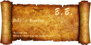 Búz Barna névjegykártya