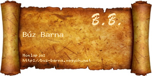 Búz Barna névjegykártya