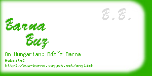 barna buz business card